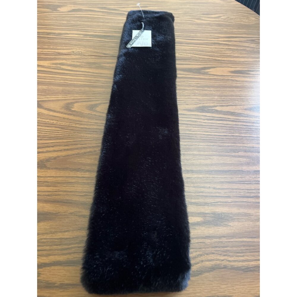 Aspen black faux fur infinity scarf NWT